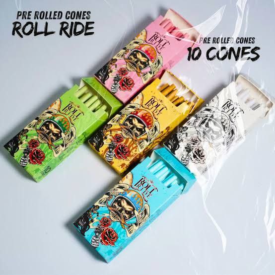 several packages of pre-rolled cones